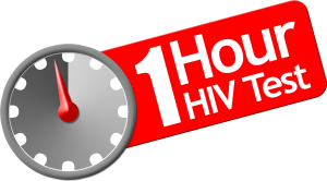1 hour HIV test logo